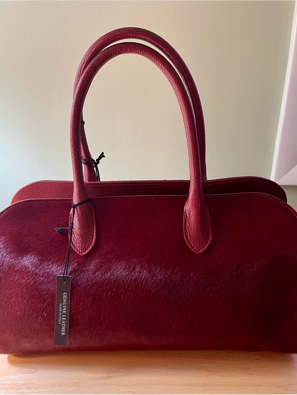 Claudia Genuine Leather Women's Red Handbag